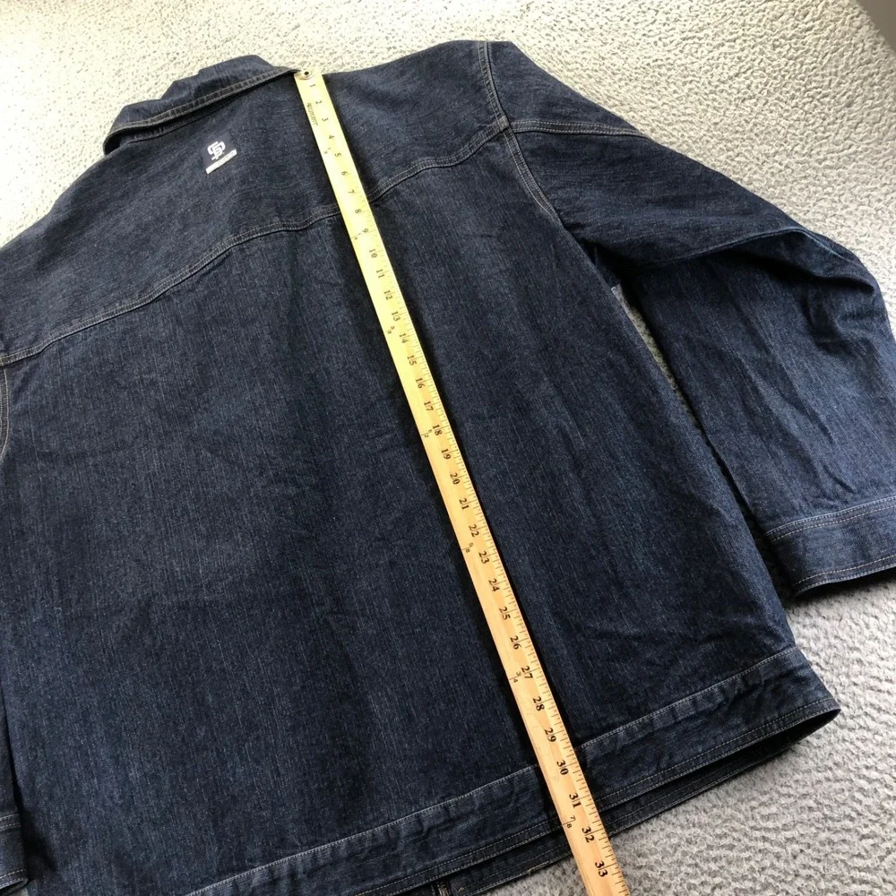 Vintage State Property Jacket Mens 2XL XXL Blue Denim Rocawear Y2K Hip Hop